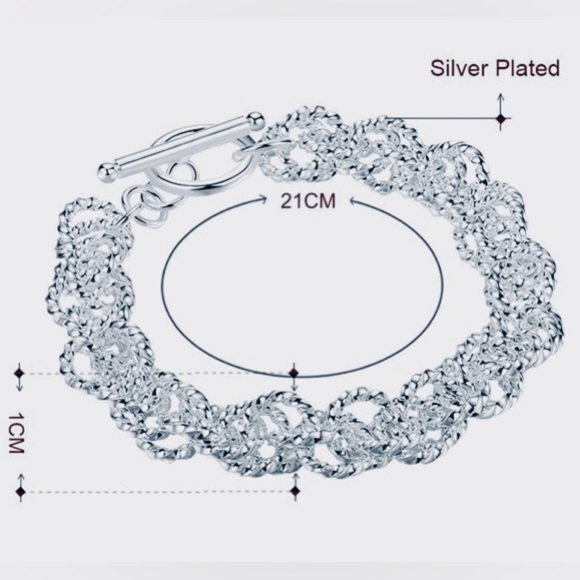 Sterling Silver 0.925 Chain Bracelet, NWOT - Picture 4 of 10